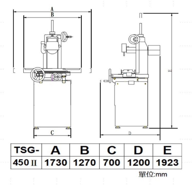 TSG-450II AKUMA Precision surface grinder